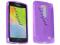 Fioletowe elastyczne etui gel LG L fino +foli