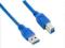 4world Kabel USB 3.0 AM-BM 1,5m niebieski