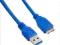 4world Kabel USB 3.0 AM- Micro BM 5.0m|niebieski