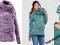 Q48 BONPRIX FIOLETOWY SWETER CIĄŻOWY + KOMIN 44/46