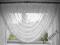 Muszla woal kresz - biała firana + gipiura . EFEKT
