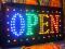 OPEN multi color  REKLAMA tablica LED NEON BANER