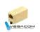 ŁĄCZNIK ADAPTER WTYKU RJ45 8P8C GOLD PLATED