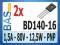 Tranzystor BD140 gr16 - 1,5A 12,5W 80V PNP TO126