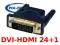 Przejściówka DVI wtyk - HDMI gniazdo - GOLD 24+1