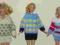 Szydełkowe ubranko dla Barbie Sweterek x3szt