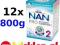 12x NESTLE NAN PRO 2 800g Mleko następne po 6m