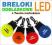 Breloki LED odblaskowe + nadruk 1-kolorowy 100 szt
