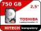 Dysk 750GB HDD SATA 2,5'' 8MB TOSHIBA 5400obr