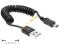 Spiralny kabel mini USB 2.0 20 - 60 cm