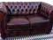 ORYGINALNA SOFA CHESTERFIELD BORDO SKÓRA NATUR