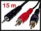 Przedłużacz Kabel Jack 3,5 wtyk / RCA wtyk x2, 15m