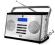 Radio stereo srebrne Alu DAB/DAB+ Dual DAB 10S FM