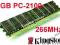 Kingston DDR 1GB PC-2100 266MHz również do intela