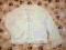 Śliczny sweterek białe BOLERKO ażurkowe 134