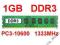 Pamięć 1GB DDR3 PC3-10600 1333MHz również do intel