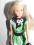 ziel-czarna SPÓDNICA i BLUZKA + torebka dla Barbie