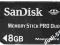 SanDisk oryginalna karta MEMORY STICK ProDuo 8 gb