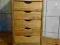 SZAFKA SOSNOWA KOMODA NA KÓŁKACH