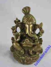 INDYJSKA FIGURKA GANESH MOSIĄDZ WYS. 12CM!!!w-16