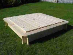 PIASKOWNICA DREWNIANA 120x120x20 Z POKRYWA WYPRZ. PIASKOWNICA DREWNIANA 120x120x20 Z POKRYWA WYPRZ.