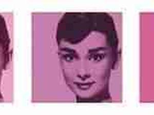 Plakat obraz 95x33cm GBA-PN0109 AUDREY HEPBURN TRI
