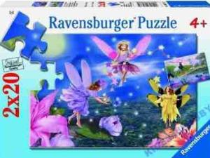 KURIER PUZZLE WRÓŻKI I JEDNOROŻEC 2X20 EL.