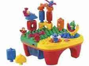 Fisher Price Pop Onz. Stolik, klocki. Krowa gratis