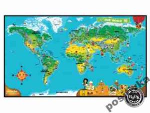 *** LEAPFROG TAG World Map MAPA Leap Frog SUPER!