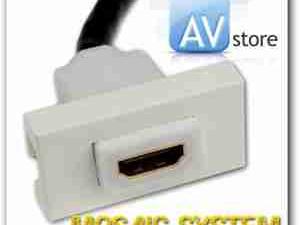 Gniazdo ścienne HDMI MOSAIC SYSTEM 22.5x45mm W-wa