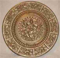 PŁASKORZEŹBA INDYJSKA MOSIĄDZ ANTYK INDIE #896