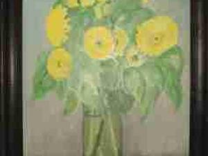 Obraz olejny słoneczniki 50x65,5 cm w ramie /DS2/