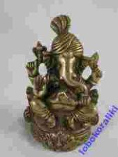 INDYJSKA FIGURKA GANESH MOSIĄDZ WYS. 12CM!!!w-16