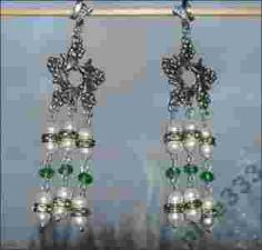 edwardiańskie perły kryształy z chanel - kolczyki edwardiańskie perły kryształy z chanel - kolczyki