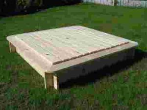 PIASKOWNICA DREWNIANA 120x120x20 Z POKRYWA WYPRZ. PIASKOWNICA DREWNIANA 120x120x20 Z POKRYWA WYPRZ.