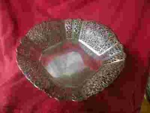 piekny  srebrny koszyk na owoce proba 800