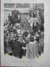 KONCERT KRÓLA SKRZYPIEC MUZYKA drzeworyt 1899 r. KONCERT KRÓLA SKRZYPIEC MUZYKA drzeworyt 1899 r.