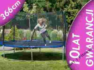 TRAMPOLINA Z SIATKĄ 366cm 12ft JEDYNA BEZPIECZNA*