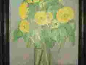 Obraz olejny słoneczniki 50x65,5 cm w ramie /DS2/