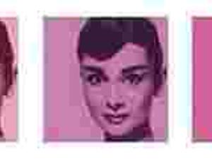 Plakat obraz 95x33cm GBA-PN0109 AUDREY HEPBURN TRI
