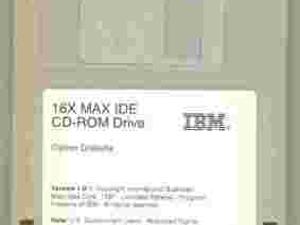 IBM 16X MAX IDE CD-ROM Drive Option Diskette