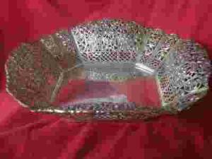 piekny  srebrny koszyk na owoce proba 800