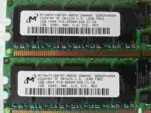 1 GB, DDR2, PC2, 3200R, 400 MHz, CL3, ECC, REG