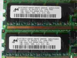 1 GB, DDR2, PC2, 3200R, 400 MHz, CL3, ECC, REG