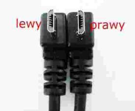 USB wtyk na micro mikro USB kątowy 1m